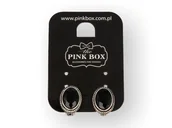 Kolczyki - Klipsy do uszu w stylu Vintage, czarne w srebrnej oprawie - miniaturka - grafika 1