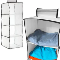 Meble modułowe i akcesoria - Organizer Wiszący Do Szafy Na Ubrania 4 Półki Czarny - miniaturka - grafika 1