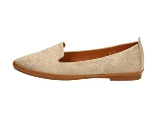 Beżowe lordsy damskie Sergio Leone Mk700 - Półbuty damskie - miniaturka - grafika 1