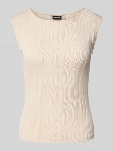 Top o kroju slim fit z fakturowanym wzorem model ‘TINNIKA’ - Koszulki i topy damskie - miniaturka - grafika 1