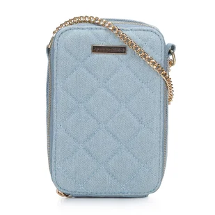 Damska minitorebka z pikowanego dżinsu na łańcuszku jasnoniebieska - Torebki damskie Damska minitorebka z pikowanego dżinsu na łańcuszku jasnoniebieska - Torebki damskie - miniaturka - grafika 1