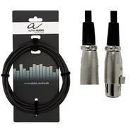 Inne akcesoria gitarowe - Kabel mikrofonowy ALPHA AUDIO XLR żeński-XLR męski 6m czarny - miniaturka - grafika 1