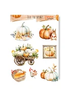 Scrapbooking - Naklejki jesienne z dynią dynia farma dyniowa - miniaturka - grafika 1