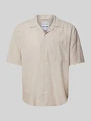 Koszule męskie - Koszula casualowa o kroju relaxed fit z rękawem o dł. 1/2 model ‘CAIDEN’ - miniaturka - grafika 1