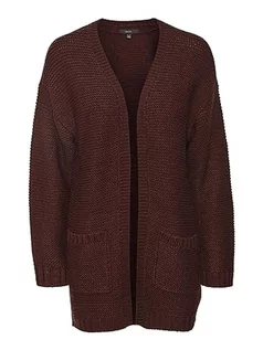 Kurtki damskie - VERO MODA Damska kurtka z dzianiny VMNO LS Cardigan NOOS, Winetasting, M - grafika 1