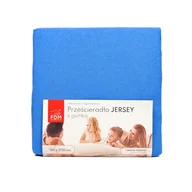 Prześcieradła - Prześcieradło JERSEY ciemno niebieskie 100% bawełna Rozmiar: 80 x 200 - miniaturka - grafika 1