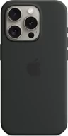 Etui i futerały do telefonów - Etui silikonowe z MagSafe do iPhonea 15 Pro - czarne - miniaturka - grafika 1