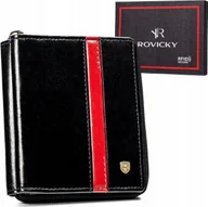 Portfele - Rovicky Mały, skórzany portfel męski na suwak - Rovicky NoSize - miniaturka - grafika 1