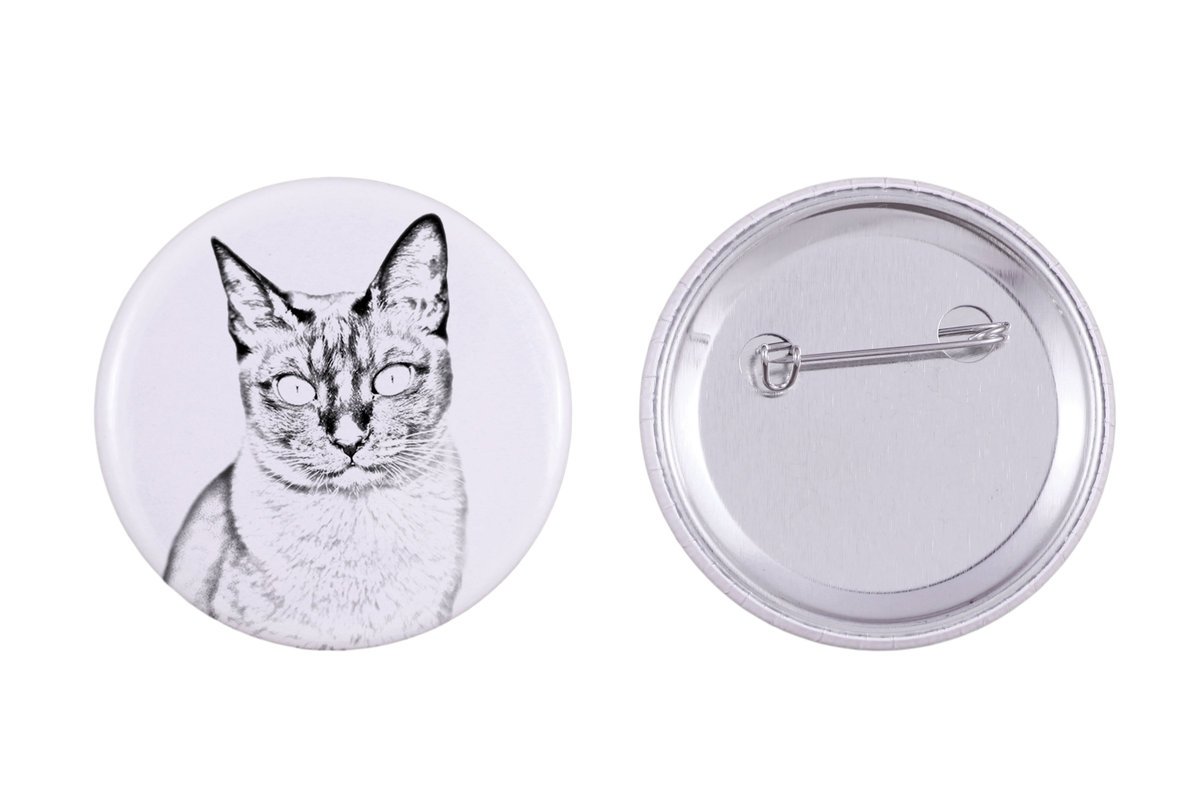 Kot tonkijski - ozdoba plecaka, personalizowana przypinka, idealny gadżet dla miłośników zwierząt marki Art-Dog