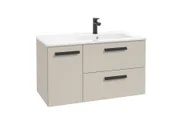 Szafki łazienkowe - Szafka łazienkowa pod umywalkę Defra Faro 90 cm prawa szary kaszmir mat 001-D-09008 - miniaturka - grafika 1