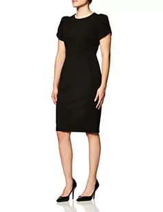 Calvin Klein Damska sukienka z tulipanem z obszyciem, czarny 3, 32 PL - Sukienki - miniaturka - grafika 1