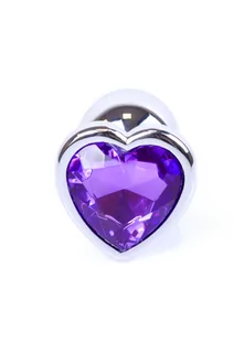 Boss Series Boss Series Jewellery Silver Heart Purple - Korek analny, fioletowy - Korki analne - miniaturka - grafika 2