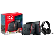 Konsole Nintendo - Nintendo Switch 2 Joy-Con Czarny + Mario Kart World + Słuchawki bezprzewodowe SteelSeries Arctis Nova 5P - miniaturka - grafika 1