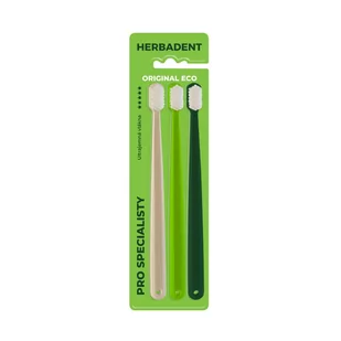 HERBADENT ORIGINAL ECO Ultrasoft Zestaw 3 ekologicznych szczoteczek do zębów - Szczoteczki do zębów dla dzieci - miniaturka - grafika 1