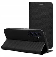 Etui i futerały do telefonów - Kabura LUNA Book Carbon do SAMSUNG S25 Edge czarny - miniaturka - grafika 1