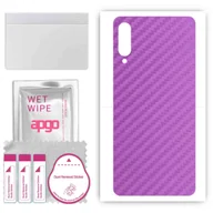 Szkła hartowane na telefon - Folia naklejka skórka strukturalna na TYŁ do Samsung Galaxy A70s -  Carbon Fioletowy - apgo SKINS - miniaturka - grafika 1