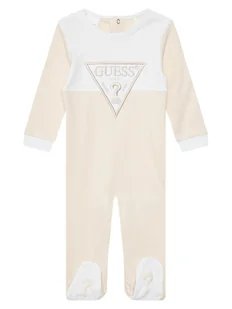 Guess Pajac H5YW07 KA6W4 Beżowy - Pajacyki dla niemowląt - miniaturka - grafika 1