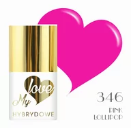 Lakiery hybrydowe - Lakier Hybrydowy Mylove UV/Led 346 Pink Lollipop - miniaturka - grafika 1