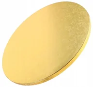 Dodatki do ciast w proszku - Podkład pod tort 40 cm gruby okrągły złoty podkładka pod tort ciasto twardy - miniaturka - grafika 1