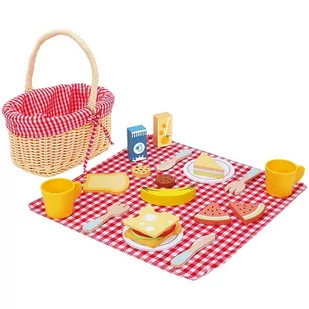 Tooky Toy Drewniany Zestaw Piknikowy 23 elementy - Zabawy w naśladowanie dorosłych - miniaturka - grafika 1