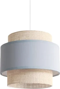 Lampa wisząca Solar Lampa wisząca zwis pojedynczy BOHO len i szary - Lampy sufitowe - miniaturka - grafika 1