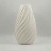 Wazony i flakony - Wazon Flakon na kwiaty suszone, sztuczne lub LEGO - Biały WAVE 16,5cm - miniaturka - grafika 1