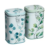 Pojemniki kuchenne - Eigenart Puszka Na Herbatę Ze Stali Nierdzewnej Eigenart Trees Eucalyptus Turkusowa - miniaturka - grafika 1