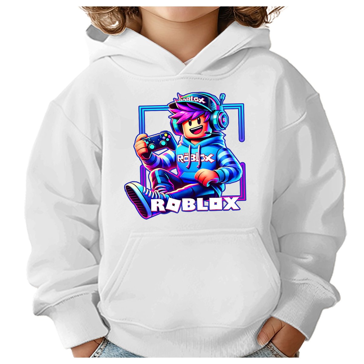 BLUZA DZIECIĘCA Z KAPTUREM ROBLOX GRACZ 122-128 DLA DZIECKA PREZENT