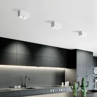 Lampy sufitowe - TECNICO by Sforzin Lampa sufitowa designerska Elide, możliwość ściemniania, biały / opal, salon / jadalnia, gips / glina, nowoczesny - miniaturka - grafika 1