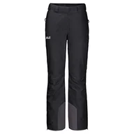 Spodnie damskie - Jack Wolfskin Damskie spodnie Powder Mountain - 111851, spodnie, czarne, 46 - miniaturka - grafika 1