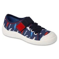Buty dla dziewczynek - Befado obuwie dziecięce 351X032 niebieskie - miniaturka - grafika 1
