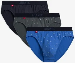 Slipy męskie Atlantic 3MP-158 nie/gra/grf - Majtki męskie - miniaturka - grafika 1
