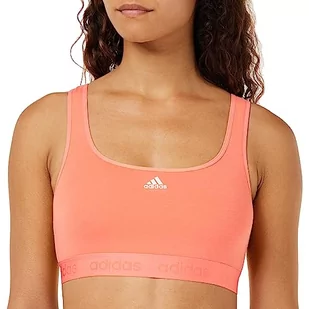 adidas Damski biustonosz typu crop, koralowy, XL - Biustonosze - miniaturka - grafika 1