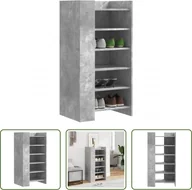 Szafki na buty - The Living Store szafka na buty betonowa szara 52x37,5x100 cm materiał drewnopochodny - miniaturka - grafika 1