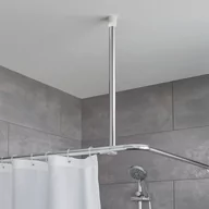 Zasłony prysznicowe - Kleine Wolke uchwyt na drążek sufitowy kolorze chromowe długość 60 cm 25 MM (3303101000) - miniaturka - grafika 1