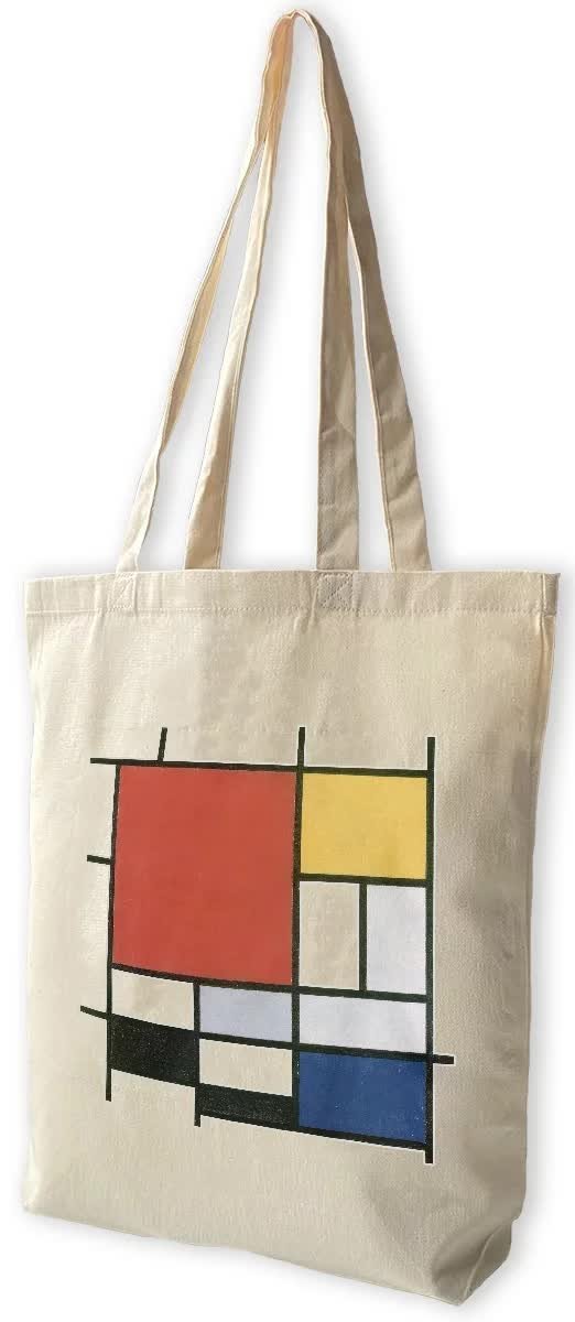 Torba bawełniana Kompozycja w czerwieni, żółci, błękicie i czerni Piet Mondrian