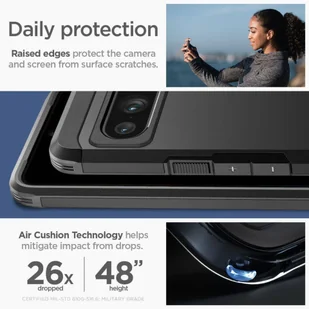 Etui GOOGLE PIXEL 8 PRO Spigen Tough Armor czarne - Etui i futerały do telefonów - miniaturka - grafika 13