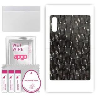 folia naklejka skórka strukturalna na TYŁ do Lenovo Tab P12 - Carbon Pixel Czarny - apgo SKINS - Akcesoria do tabletów i e-booków - miniaturka - grafika 1