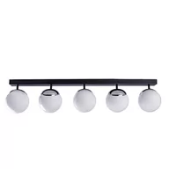 Lampy sufitowe - EULUNA Sfera lampa sufitowa 5-pkt. szkło/czarna/chrom - miniaturka - grafika 1