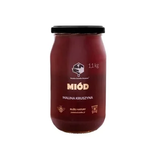 Miód malina-kruszyna 1,1 kg Pasieka Dziadka Brunona - Miód - miniaturka - grafika 1