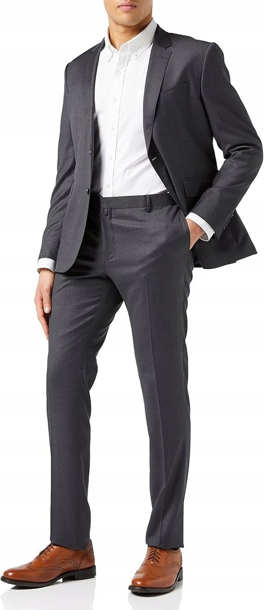 HACKETT LONDON GARNITUR MĘSKI WEŁNIANY SZARY SLIM 44 JPA