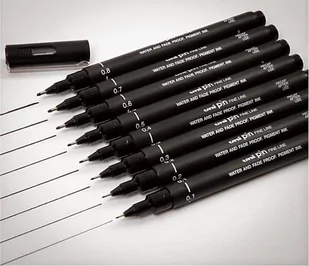 Uni BALL Mitsubishi Pencil Cienkopis kreślarski PIN-200 0,4 mm CZARNY - Markery permanentne - miniaturka - grafika 1