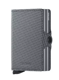 Portfele - Portfel kieszonkowy RFID Secrid Twinwallet Carbon - cool grey - grafika 1
