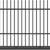 Ogrodzenia - Polbram Brama przesuwna Majorka 5x1,5 m prawa antracytowa - miniaturka - grafika 1