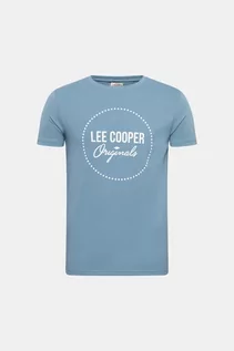 Koszulki męskie - LEE COOPER T-shirt - Niebieski jasny - Mężczyzna - 2XL(2XL) - grafika 1