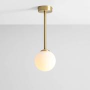 Lampy sufitowe - Aldex Przysufitowa lampa wisząca PINNE loftowa kula szklana do kuchni biała 1080PL_G40_S - miniaturka - grafika 1