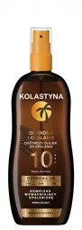 KOLASTYNA - OCHRONA I OPALANIE - Odżywczy olejek do opalania SPF10 - Wodoodporny - 150 ml - Balsamy i kremy do opalania - miniaturka - grafika 1