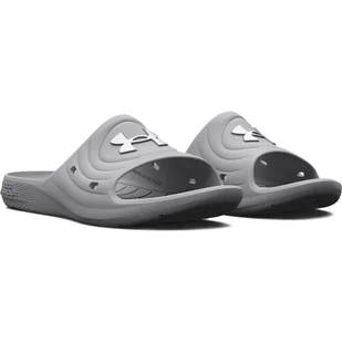 Damskie Klapki UNDER ARMOUR UA W LOCKER IV SL 3027013-100 – Szary - Klapki i japonki damskie - miniaturka - grafika 1