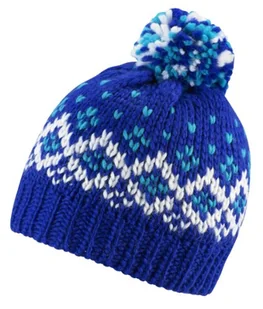 Salomon Uni czapka Pearl Beanie, daek violet/biały/niebieski bay blue, jeden rozmiar, L32546800 - Czapki damskie - miniaturka - grafika 1
