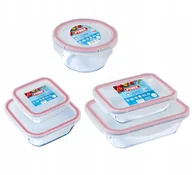 Pojemniki kuchenne - Pojemniki szklane PYREX zestaw 5 szt COOK&CLICK 0,7+ 2x 0,8 + 1,9 + 2 L - miniaturka - grafika 1